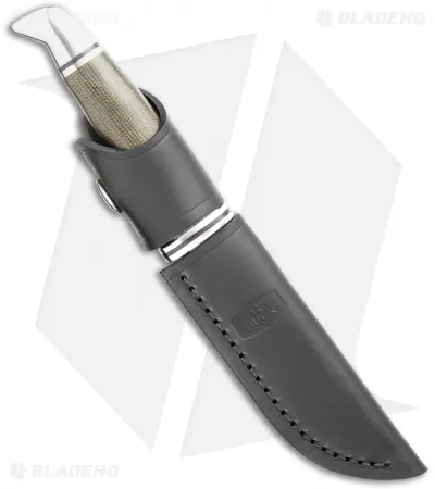 Buck Knives Buck Woodsman Pro Fixed Blade Knife Green Micarta (4" Satin) 3 Buck Knives Buck Woodsman Pro Fixed Blade Knife Green Micarta (4" Satin) - Image 3