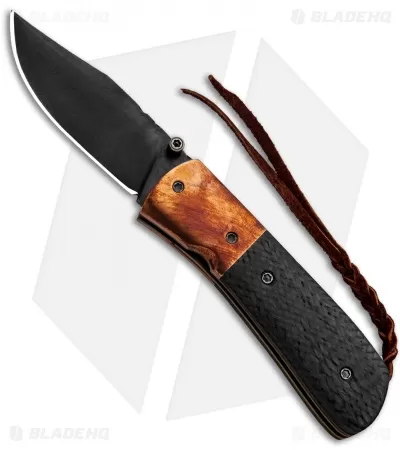 Burr Oak Knives C-MO Clip Point Knife Copper/Corvette Racing CF (2.6" Black) 1 Burr Oak Knives C-MO Clip Point Knife Copper/Corvette Racing CF (2.6" Black)