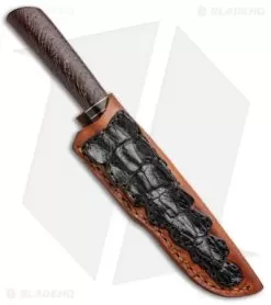 Burr Oak Knives Hunter Fixed Blade Knife Copper/Wenge (3.9" Damascus) 6 Burr Oak Knives Hunter Fixed Blade Knife Copper/Wenge (3.9" Damascus) -Knife Shop Burr Oak Knives Hunter Copper Wenge Damascus BHQ 87676 jr sheath