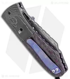 Burr Oak Knives Mini Combat Utility Knife Carbon Fiber/Sugilite (3.375" San Mai) -Knife Shop Burr Oak Knives Mini Combat Utility CF Sugilite San Mai BHQ 99351 jr side