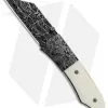 Burr Oak Knives Mini Combat Utility Knife Walrus Ivory (2.5" Mosaic Damascus)