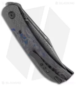 CIVIVI Appalachian Drifter 2 Liner Lock Knife Blue Carbon Fiber (3" Damascus) 6 CIVIVI Appalachian Drifter 2 Liner Lock Knife Blue Carbon Fiber (3" Damascus) -Knife Shop CIVIVI Appalachian Drifter 2 LL Blue CF Damascus BHQ 134059 jr side