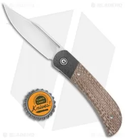 CIVIVI Appalachian Drifter 2 Liner Lock Knife Snakeskin Micarta (3" Satin) -Knife Shop CIVIVI Appalachian Drifter 2 LL Dark Brown Micarta CF Satin BHQ 134057 jr bottlecap