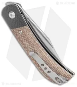 CIVIVI Appalachian Drifter 2 Liner Lock Knife Snakeskin Micarta (3" Satin) -Knife Shop CIVIVI Appalachian Drifter 2 LL Dark Brown Micarta CF Satin BHQ 134057 jr side