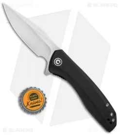 CIVIVI Baklash Flipper Liner Lock Knife Black G-10 (3.5" Satin) C801C -Knife Shop CIVIVI Baklash Flipper LL Black G 10 Satin C801C BHQ 87966 jr bottlecap 1
