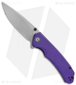 CIVIVI Brazen Drop Point Liner Lock Knife Purple G-10 (3.5" Stonewash) C2102A