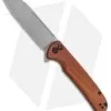CIVIVI Chevalier Button Lock Flipper Knife Cuibourtia Wood (3.5" Satin) C20022-3