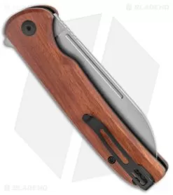 CIVIVI Chevalier Button Lock Flipper Knife Cuibourtia Wood (3.5" Satin) C20022-3 -Knife Shop CIVIVI Chevalier Button Lock Flipper Cuibourtia Wood Satin BHQ 142909 jr side