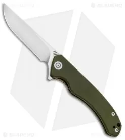 CIVIVI Courser Flipper Liner Lock Knife OD Green G-10 (3.4" Satin) C804A