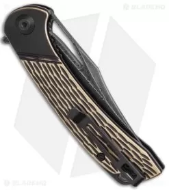 CIVIVI Dogma Liner Lock Brass (3.5" Black Damascus) C2005DS-1 -Knife Shop CIVIVI Dogma Liner Lock Brass 3.5 Black Damascus C2005DS 1 BHQ 115987 LS Side