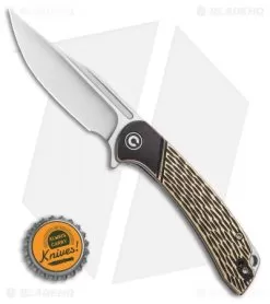 CIVIVI Dogma Liner Lock Knife Brass (3.5" Stonewash) C2014A -Knife Shop CIVIVI Dogma Liner Lock Knife Brass 3.5 Stonewash C2014A BHQ 115980 LS Bottlecap