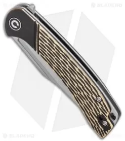 CIVIVI Dogma Liner Lock Knife Brass (3.5" Stonewash) C2014A -Knife Shop CIVIVI Dogma Liner Lock Knife Brass 3.5 Stonewash C2014A BHQ 115980 LS Spine