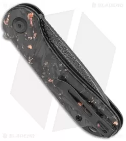 CIVIVI Elementum Liner Lock Knife Copper Shred Carbon Fiber (2.9" Damascus) -Knife Shop CIVIVI Elementum LL Copper Shred CF Damascus C907C DS3 BHQ 135068 jr side