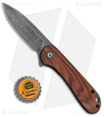 CIVIVI Elementum Liner Lock Knife Cuibourtia Wood (2.9" Damascus) C907DS-2 4 CIVIVI Elementum Liner Lock Knife Cuibourtia Wood (2.9" Damascus) C907DS-2 - Image 4