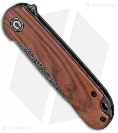 CIVIVI Elementum Liner Lock Knife Cuibourtia Wood (2.9" Damascus) C907DS-2 2 CIVIVI Elementum Liner Lock Knife Cuibourtia Wood (2.9" Damascus) C907DS-2 - Image 2