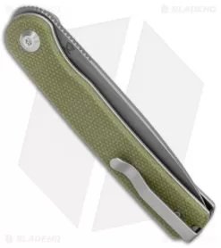 CIVIVI Ferrum Forge Stylum Slip Joint Knife Olive Micarta (3" Stonewash) -Knife Shop CIVIVI Ferrum Forge Stylum LL Olive Micarta SW BHQ 126382 jr side