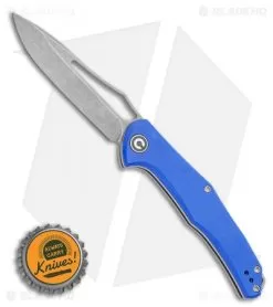 CIVIVI Fracture Drop Point Slip Joint Knife Blue G-10 (3.5" BB/SW) C2009D -Knife Shop CIVIVI Fracture Slip Joint Knife Blue G 10 3.5in Stonewash Drop Point C2009D BHQ 114173 LS Bottlecap