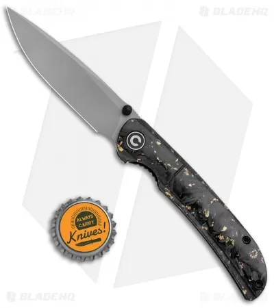 CIVIVI Imperium Liner Lock Knife Shredded CF/Gold (3.5" Stonewash) C2106A 4 CIVIVI Imperium Liner Lock Knife Shredded CF/Gold (3.5" Stonewash) C2106A - Image 4