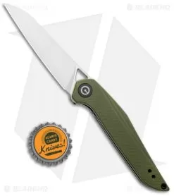 CIVIVI Isham Mckenna Liner Lock Knife Green G-10 (2.875 Satin) C905B -Knife Shop CIVIVI Isham Mckenna LL Green G 10 Satin C905B BHQ 97967 jr bottlecap