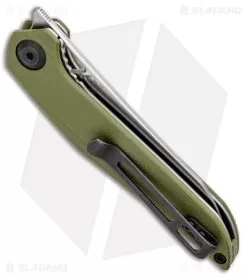 CIVIVI Isham Mckenna Liner Lock Knife Green G-10 (2.875 Satin) C905B -Knife Shop CIVIVI Isham Mckenna LL Green G 10 Satin C905B BHQ 97967 jr side