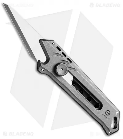 CIVIVI Mandate Gray Titanium Utility Knife (9Cr18MoV + Damascus) 1 CIVIVI Mandate Gray Titanium Utility Knife (9Cr18MoV + Damascus)