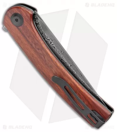 CIVIVI Mini Asticus Liner Lock Knife Cuibourtia Wood (3.25" Damascus) 3 CIVIVI Mini Asticus Liner Lock Knife Cuibourtia Wood (3.25" Damascus) - Image 3