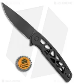 CIVIVI Perf Skeletonized Frame Lock Knife Black Steel (3.1" Black) -Knife Shop CIVIVI Perf Skeletonized FL Black Steel Black BHQ 120918 jr bottlecap