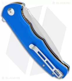 CIVIVI Praxis Flipper Liner Lock Knife Blue G-10 (3.75" Satin) C803E 5 CIVIVI Praxis Flipper Liner Lock Knife Blue G-10 (3.75" Satin) C803E -Knife Shop CIVIVI Praxis Flipper LL Blue G 10 Satin C803E BHQ 110939 jr side