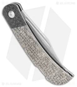 CIVIVI Rustic Gent Lock Back Knife Matrix Micarta/CF (2.97" Damascus) C914DS-2 -Knife Shop CIVIVI Rustic Gent LB Matrix Micarta CF Damascus C914DS 2 BHQ 109016 jr side
