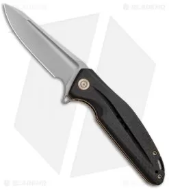 CIVIVI Statera Flipper Liner Lock Knife Black Carbon Fiber (3.5" SW) C901C