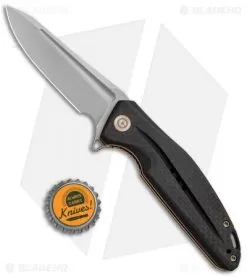 CIVIVI Statera Flipper Liner Lock Knife Black Carbon Fiber (3.5" SW) C901C -Knife Shop CIVIVI Staera Flipper LL CF Satin BHQ 93256 jr bottlecap
