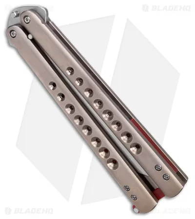 Chuck Gedraitis Knives Balisong No. 212 Titanium Butterfly Knife (4.25" SW) 2 Chuck Gedraitis Knives Balisong No. 212 Titanium Butterfly Knife (4.25" SW) - Image 2
