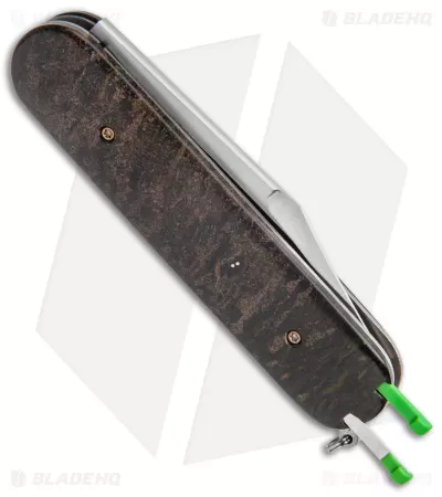 Chuck Gedraitis Swiss Army Switchblade Auto Knife Rag Micarta (3.25" Satin) 4 Chuck Gedraitis Swiss Army Switchblade Auto Knife Rag Micarta (3.25" Satin) - Image 4