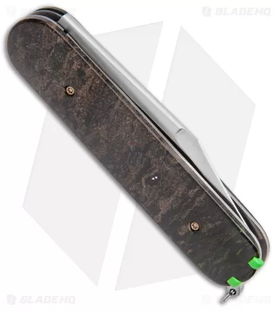 Chuck Gedraitis Swiss Army Switchblade Auto Knife Rag Micarta (3.25" Satin) 3 Chuck Gedraitis Swiss Army Switchblade Auto Knife Rag Micarta (3.25" Satin) - Image 3