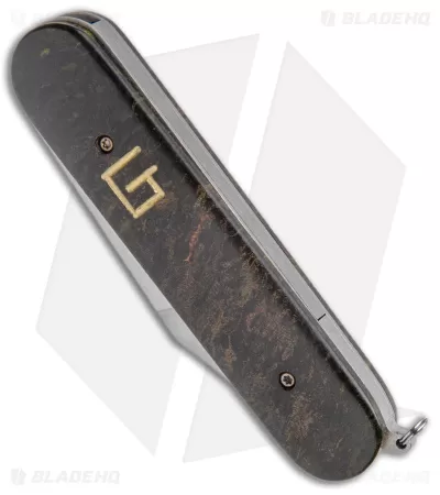 Chuck Gedraitis Swiss Army Switchblade Auto Knife Rag Micarta (3.25" Satin) 2 Chuck Gedraitis Swiss Army Switchblade Auto Knife Rag Micarta (3.25" Satin) - Image 2