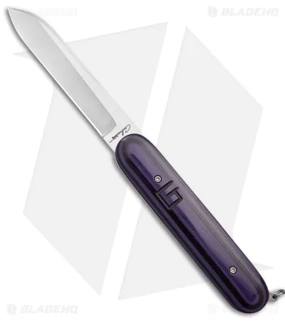Chuck Gedraitis Switch Army Auto Knife Black / Purple G-10 (3.4" Satin) 1 Chuck Gedraitis Switch Army Auto Knife Black / Purple G-10 (3.4" Satin)