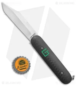 Chuck Gedraitis Switch Army Switchblade Auto Knife Black, Green CF (3.4" Satin) -Knife Shop Chuck Gedraitis Switch Army Switchblade Auto CF Green Liners BHQ 176345 jr bottlecap