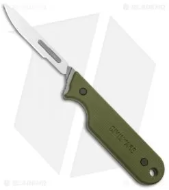 Civilware IBK (Interchangeable Blade Knife) Fixed Blade OD Green G-10 (3" Satin)