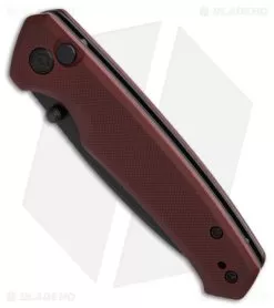 CIVIVI Altus Button Lock Knife Burgundy G-10 (3" Black) C20076-2 -Knife Shop Civivi Altus Button Lock Knife Burgundy G10 2in Black BHQ 139457 td side