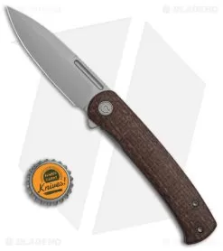 CIVIVI Cetos Frame Lock Knife Coarse Brown Micarta (3.48" BB) C21025B-1 -Knife Shop Civivi Cetos FL Knife Coarse Brown Micarta 3in BB BHQ 145885 td size