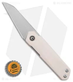CIVIVI Ostap Hel Ki-V Plus Liner Lock Knife Ivory G-10 (2.5" BB) C20005B-2 -Knife Shop Civivi Ostap Hel Ki V Plus LLK Ivory G10 2in BB BHQ 151747 td size
