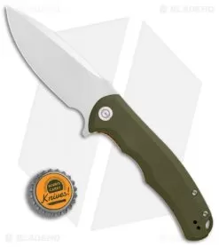 CIVIVI Praxis Flipper Liner Lock Knife OD Green G-10 (3.75" Satin) C803A -Knife Shop Civivi Praxis OD Green G10 satin BHQ 87970 er bottlecap