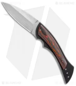 Corrie Schoeman B Ware Flipper Knife Fat Carbon (3.25" Damascus)