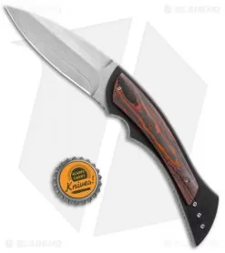 Corrie Schoeman B Ware Flipper Knife Fat Carbon (3.25" Damascus) -Knife Shop Corrie Schoeman B Ware Flipper Fat Carbon Damascus BHQ 24342 jr bottlecap