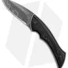 Corrie Schoeman B Ware Flipper Knife Marble Carbon Fiber (2.75" Damascus)
