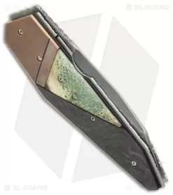 Corrie Schoeman D-Fuse Flipper Knife Bone/Carbon Fiber (3.3" Hamon) -Knife Shop Corrie Schoeman D Fuse bone cf hamon BHQ 72038 er side