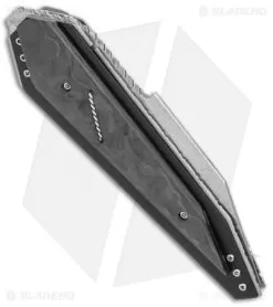 Corrie Schoeman Defuse Liner Lock Knife Marble Carbon Fiber (Damascus) -Knife Shop Corrie Schoeman Defuse LL Marble CF Damascus BHQ 114061 jr side