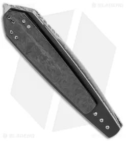 Corrie Schoeman Shout Liner Lock Dagger Knife Banxia Pod (Damascus) -Knife Shop Corrie Schoeman Shout LL Dagger Banxia Pod Damascus BHQ 114060 jr side