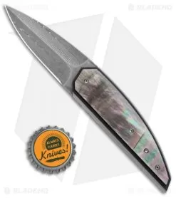 Corrie Schoeman DLete Front Flipper Knife Mother Of Pearl (2.375" Damascus) 7 Corrie Schoeman DLete Front Flipper Knife Mother Of Pearl (2.375" Damascus) -Knife Shop Corrie Schoeman Stout FF Mother of Pearl Damascus BHQ 109884 jr bottlecap