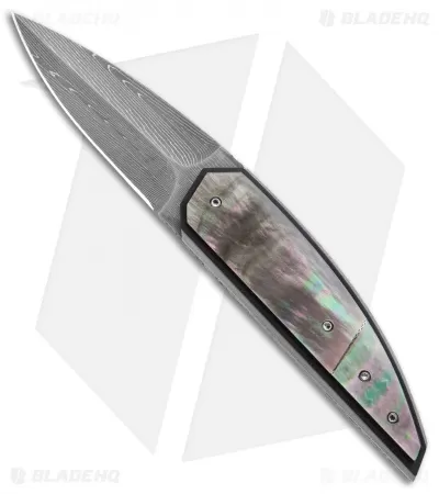 Corrie Schoeman DLete Front Flipper Knife Mother Of Pearl (2.375" Damascus) 1 Corrie Schoeman DLete Front Flipper Knife Mother Of Pearl (2.375" Damascus)